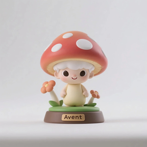 Figurine d'action personnalisée en forme de champignon de dessin animé, modèle décoratif en résine PVC, style anime japonais, jouet de collection - Product Image 4