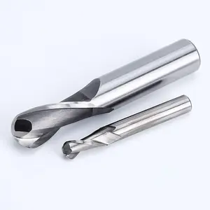 HUHAO HSS Tungsten Carbide 2 Flute Solid Ball Nose End Mill Milling Cutter For Steel H04230501