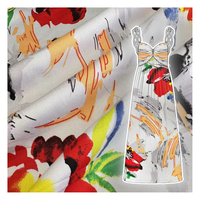 Floral Rayon Challis Impreso Vestido Mujer Ropa Camisas Faldas 30s 40s 60s Spun Rayon Viscosa Tela