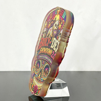 Plaque personnalisée en forme de crâne, trophée en cristal, récompense