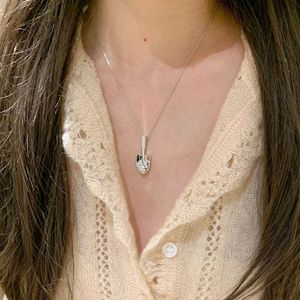 Collier en argent pur S925, ciel étoilé, petit diamant cassé, design de niche haut de gamme, étincelant, fin, brillant, à la mode, perlé - Product Image 3