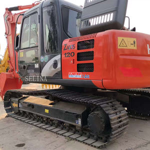 Excavatrice HITACHI ZX120 d'occasion, faible nombre d'heures, poids opérationnel de 12 tonnes, pour travaux lourds, excavatrices d'occasion à vendre en Chine - Product Image 1