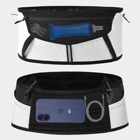 Ceinture de course en nylon personnalisée, sac de trail running, ceinture d'hydratation avec fermeture éclair, grande capacité, élastique, pour marathon et course sportive