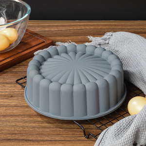 Stylish New Household 3D Silicone <strong>Cake</strong> Mold Cute Round Shape Charlotte <strong>Baking</strong> Pan with Lace Design <strong>Baking</strong> Tools <strong>Set</strong> - Product Image 2