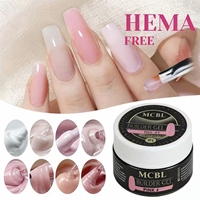 Gel de construction pour ongles Hema Free sans chaleur, couleur nude, fournisseurs de gel UV de haute qualité, gel dur solide