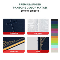 Service d'impression personnalisé en gros pour usine – Livre de la Bible en cuir PU gaufré de qualité supérieure avec couverture rigide personnalisée