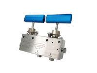 Valve à aiguille double blocage et purge 20000 psi 1/4 po en acier inoxydable