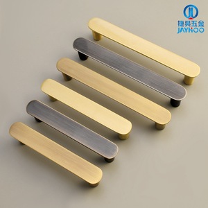 Jiehao Brass Cabinet <b>Handle</b> Bar Brushed <b>Copper</b> Scandinavian Style For Cabinet Doors Durable Modular Installation - Product Image 3