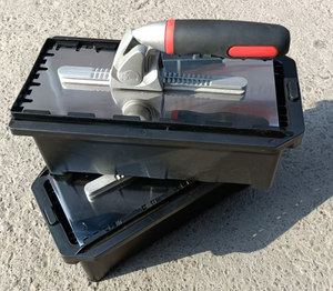 أداة أفضل خط ، مجموعة مجرفة جص ، بلاط من الفولاذ المقاوم للصدأ ومالج أرضيات ، قابل للتعديل ومقبض - Product Image 6