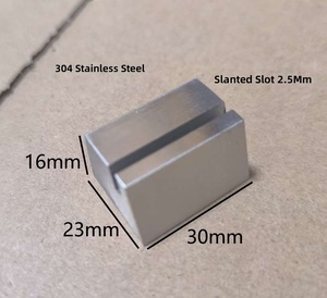 Support de bureau en acier inoxydable de 30 mm pour étiquettes de prix, cartes de visite, bloc-notes, messages, organisateur de bureau, nom de produit alimentaire - Product Image 2