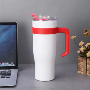 แก้วเก็บความเย็นขนาดใหญ่พิเศษ 40 ออนซ์ พร้อมหูจับ สำหรับใช้ในรถยนต์ ผลิตจากสแตนเลส 304 ฉนวนกันความร้อน พกพาสะดวก พร้อมหลอดดูด - Product Image 5