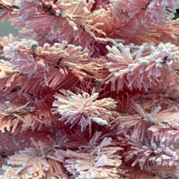 Mini sapin de Noël artificiel rose enneigé mignon pour ornement de fête de bureau