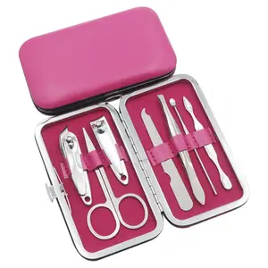 Nail Clippers Kit Nail Care Tools Pedicure Manicure Set with Mini 7 PCS Manicure set Portable Fashionable Case