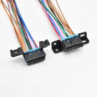 Conector Macho OBD2 de 16 Pines J1962, Arnés de Cableado de Interfaz de Diagnóstico, Enchufe de Detección OBD para Automóviles y Camiones OULIIVER, Cable de 16AWG