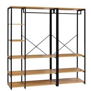 Cabine de <span class=keywords><strong>dressing</strong></span> modulaire en bois 150 cm, design industriel, mobilier pour la maison - Product Image 1