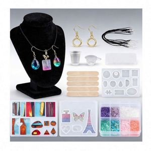 TOYSRUNNER Private Label Jewelry <b>Resin</b> Craft Making Kit Play Crystal <b>Clear</b> Hard Cure UV Light Silicone Molds Tools Accessories - Product Image 4