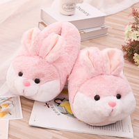Chaussons en peluche de lapin mignons et chauds pour femmes, de haute qualité