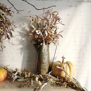 Bouquet de fleurs artificielles de marguerites blanches pour l'automne, buissons de fleurs sauvages en plastique, décoration d'automne pour la fête des Mères et Noël - Product Image 4