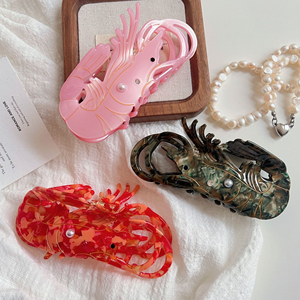 Nuevo diseño de pinzas para el pelo en forma de langosta, 12cm, acetato personalizado, accesorios para el cabello de animales oceánicos para mujeres - Product Image 6