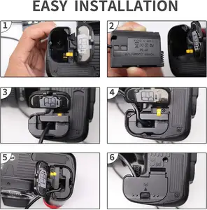 Fonte de energia para câmeras Nikon Z6 Z7 Dummy Bateria EP-5B EN-EL15A EH-5 Adaptador de energia para 1V1 D7500 D7200 D7100 D7000 Z6II Z7II D850 D750