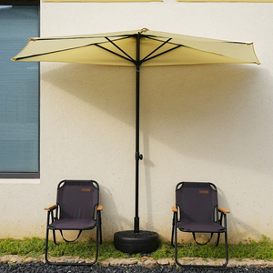 Forme <span class=keywords><strong>demi</strong></span>-ronde <span class=keywords><strong>balcon</strong></span> mur parapluie pare-soleil patio parapluie <span class=keywords><strong>parasol</strong></span> jardin cadre durable parapluie extérieur - Product Image 3