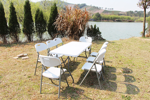 Bán buôn giá rẻ Nhựa Gấp bảng 6ft HDPE ngoài trời hình chữ nhật nhựa gấp lên bảng - Product Image 6