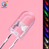 Kit de diodes LED 5 mm à émission directe (DIP) avec lentille transparente, 1000 pièces/sac, couleurs rondes bleu, jaune, orange, rouge 395 nm, vert, pour dropshipping