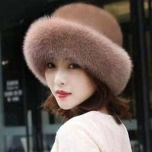 Women's <b>Ladies</b> Party Warm Soft Fluffy Thick Solid Hot Pink Orange Green Faux <b>Fur</b> Bucket <b>Hat</b> Winter Fox Fishing Ski Casual - Product Image 6