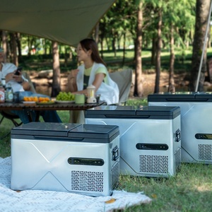 Nevera Portátil para Auto y Hogar, Congelador con Compresor de 12V 24V, con Puertas Dobles, Control de Temperatura Dual y Diseño de Carcasa Metálica - Product Image 2