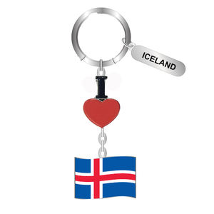 Logo personnalisé Cadeau de <span class=keywords><strong>voyage</strong></span> islandais en métal Porte-clés <span class=keywords><strong>Islande</strong></span> Porte-clés souvenir <span class=keywords><strong>Islande</strong></span> - Product Image 1