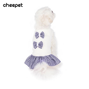 Outono E Inverno Feminino <span class=keywords><strong>Dog</strong></span> Outfit Pequeno Cão Pet Vestuário Roupas Elegantes Vestido Para Filhotes Com Laço - Product Image 5