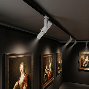 Luz de riel LED moldeable con lente ajustable de 20-35 grados °   25-40 °   50-60 °   Husillo fijo55 °   Proyector de gobo con corte de marco COB y láser para riel, tipo foco - Product Image 6