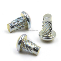 GB827 Vente en gros de rivets pleins pour plaques signalétiques, en Acier, Aluminium, Fer, Titane, à grain torsadé et à grain droit, tête cylindrique 2,0 mm