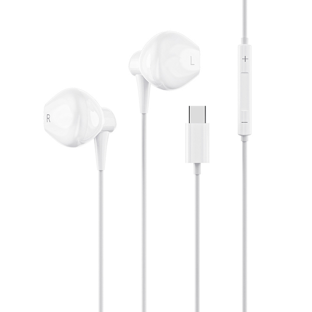 Hot Sale Type c Wired Earphone Stereo True Earphone Headphones Earbuds With Microphone Earphone for iPhone for Samsung