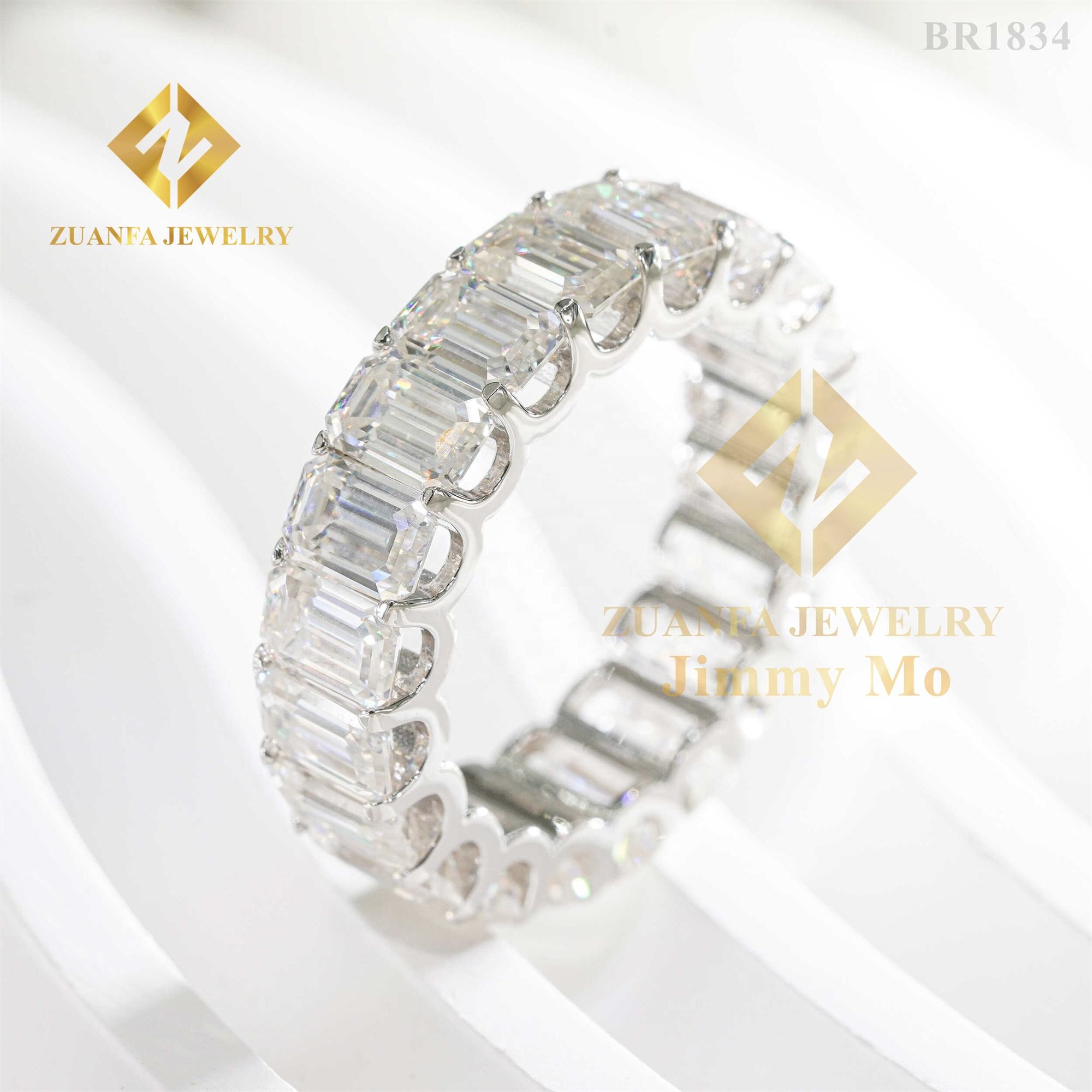 แหวนวงแหวนทรงเอเมอรัลด์ขนาด 3*5 มม