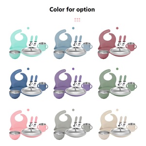 Ensemble complet de 6 récipients alimentaires en acier inoxydable pour bébé, accessoires en silicone sans BPA - Product Image 6