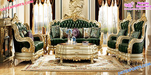 Ensemble de meubles en teck sculpté royal pour salon, meubles élégants pour la décoration de la maison, magnifiques meubles sculptés dorés, décoration de salon, USA - Product Image 5