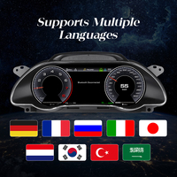 Panel Instrumen LCD Berkualitas Tinggi untuk Audi A5 2008-2016, Cluster Digital Carplay Linux, Speedometer, Panel Instrumen Dashboard