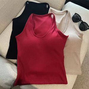 Gilet estivo da donna in cotone bianco <span class=keywords><strong>a</strong></span> coste <span class=keywords><strong>canotta</strong></span> da donna traspirante senza maniche con collo <span class=keywords><strong>a</strong></span> fiocco in pizzo con piume Top corto - Product Image 3