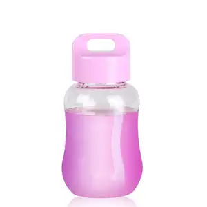 塑料瓶可爱迷你6盎司定制标志葫芦形紧凑型便携式水果杯儿童防漏水瓶带手柄