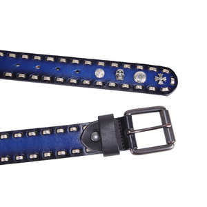 Ceinture en cuir de vache véritable, robuste, cuir tanné végétal naturel avec boucle en métal solide - Product Image 4