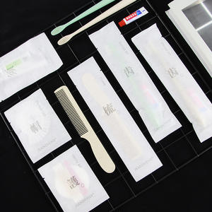 Juego de cepillos de dientes desechables-Cepillo de mango de paja redondo verde + pasta de dientes 3G-Bolsa no tejida reutilizable - Product Image 5