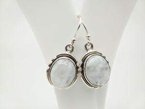 Pendientes Hechos a Mano de Plata de Ley 925 con Piedra Lunar Arcoíris Natural, Joyería Elegante con Gemas, Pendientes Colgantes para Mujer - Product Image 6