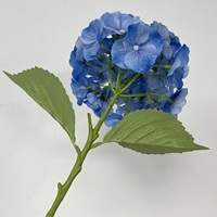 Vente en gros de tiges d'hortensia Bella au toucher réel, fleurs artificielles blanches en forme de boule pour la décoration de mariage et de la maison