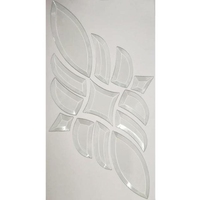 Systèmes de superposition décoratifs en verre à bords biseautés de 3 à 19 mm, découpés sur mesure, inserts en verre trempé pour fenêtres et portes