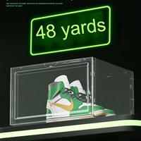 Boîte à chaussures en plastique magnétique transparente avec logo, empilable, minimaliste, multifonctionnelle, pour l'affichage des chaussures, vente en gros, BT-376