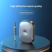 Nouveau récepteur BT 5.3 pour voiture, adaptateur audio BT, kit mains libres, récepteur BT pour voiture avec prise audio AUX 3,5 mm