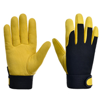 Gants mécaniques de protection des mains imprimés en os en cuir synthétique Sécurité des mécaniciens à doigts complets avec conception personnalisée