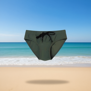 Slip da bagno taglie forti a vita alta con coulisse, colori assortiti 8-16, intimo da spiaggia, slip bikini - Product Image 3