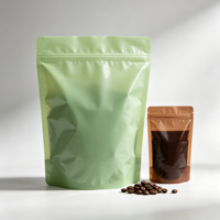 Sachets souples personnalisés en PE avec fermeture éclair pour l'emballage alimentaire de grains de café, feuilles de thé et emballages cadeaux